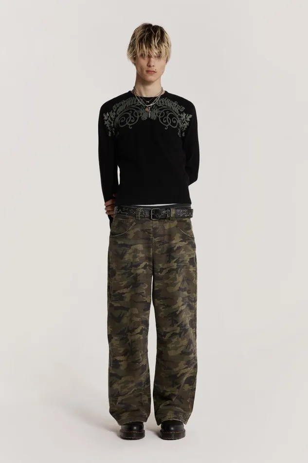 WomenMen Jaded London Colossus Jeans Camo Colossus Baggy Jeans