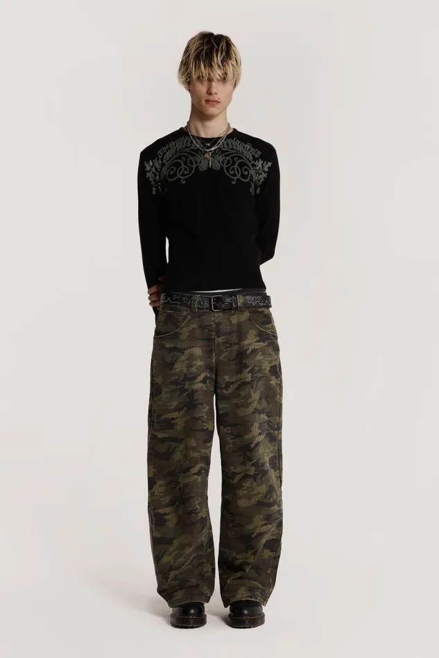 WomenMen Jaded London Colossus Jeans Camo Colossus Baggy Jeans