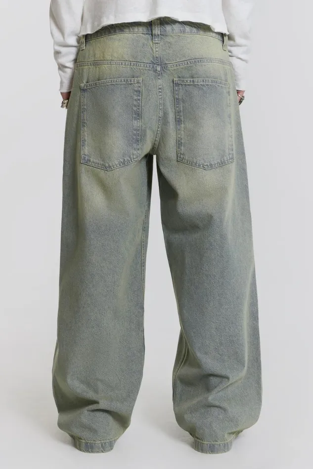 WomenMen Jaded London Colossus Jeans Light Wash Colossus Fit Jeans
