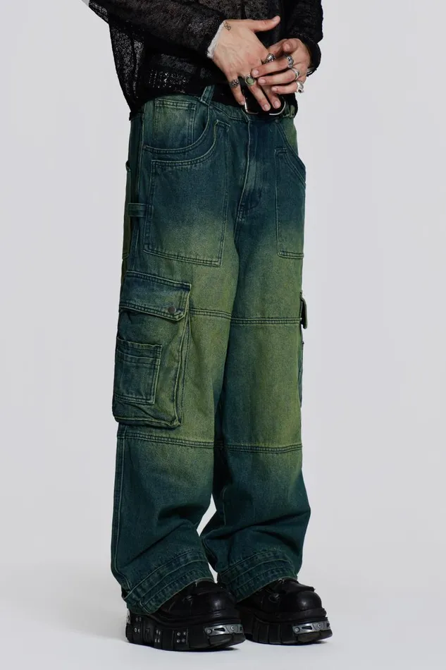 WomenMen Jaded London Colossus Jeans Sandblast Monster Cargo Jeans