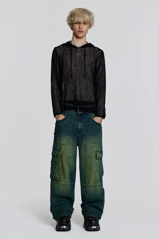 WomenMen Jaded London Colossus Jeans Sandblast Monster Cargo Jeans