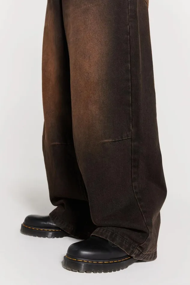 WomenMen Jaded London Colossus Jeans Vintage Brown Colossus Fit Jeans