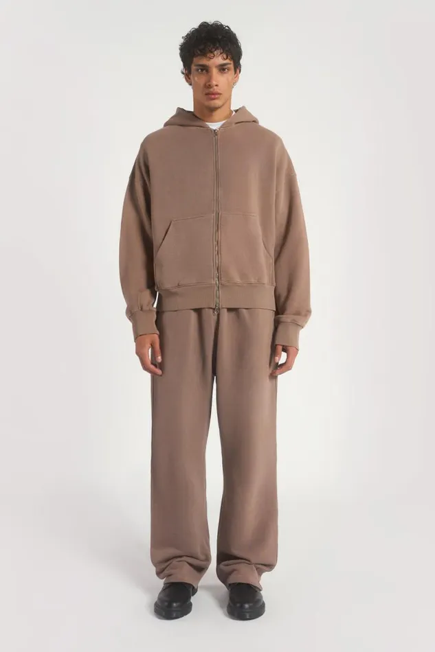 WomenMen Jaded London Hoodies and Sweatshirts NTRLS Clay Oversized Zip Through Hoodie