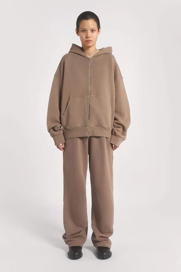WomenMen Jaded London Hoodies and Sweatshirts NTRLS Clay Oversized Zip Through Hoodie