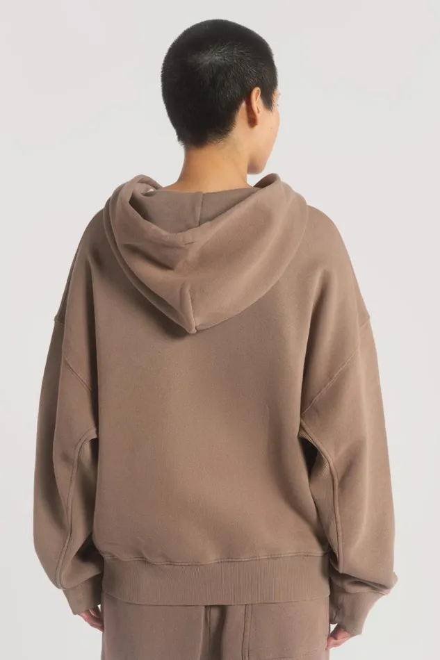 WomenMen Jaded London Hoodies and Sweatshirts NTRLS Clay Oversized Zip Through Hoodie