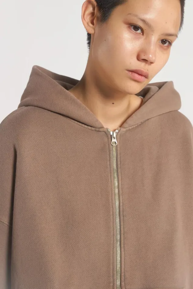 WomenMen Jaded London Hoodies and Sweatshirts NTRLS Clay Oversized Zip Through Hoodie