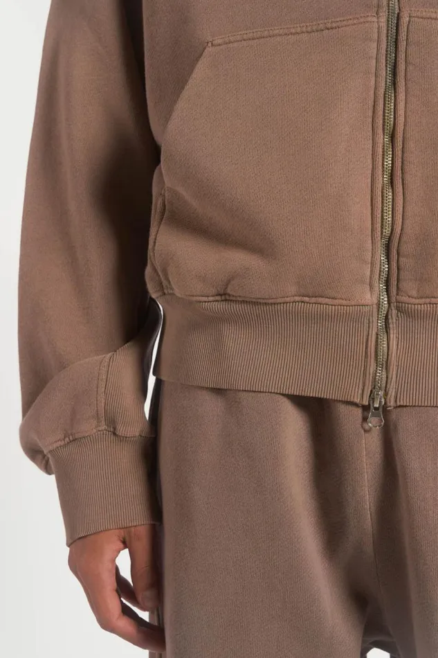 WomenMen Jaded London Hoodies and Sweatshirts NTRLS Clay Oversized Zip Through Hoodie