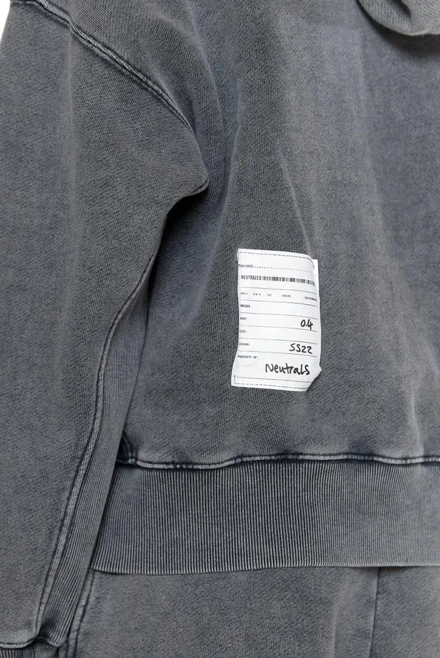 WomenMen Jaded London Ntrls NTRLS Chrome Grey Oversized Zip Through Hoodie