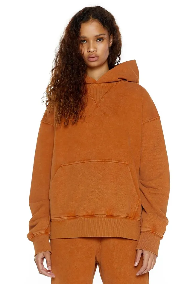 WomenMen Jaded London Ntrls NTRLS Rust Orange Oversized Hoodie