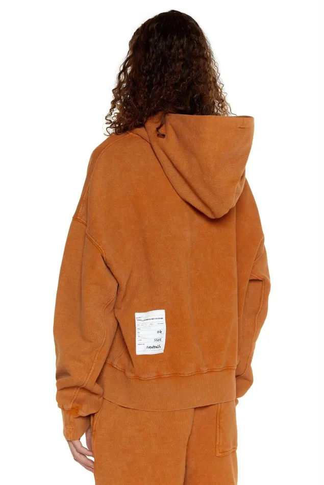 WomenMen Jaded London Ntrls NTRLS Rust Orange Oversized Hoodie
