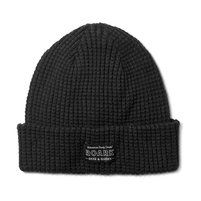WomenMen Roark Beanies Waffle Beanie Black