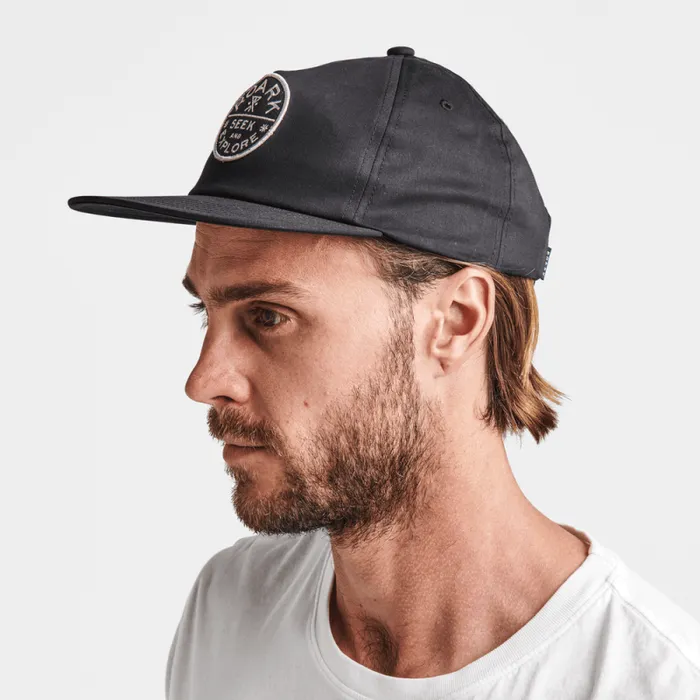 WomenMen Roark Hats Layover Strapback Hat Black
