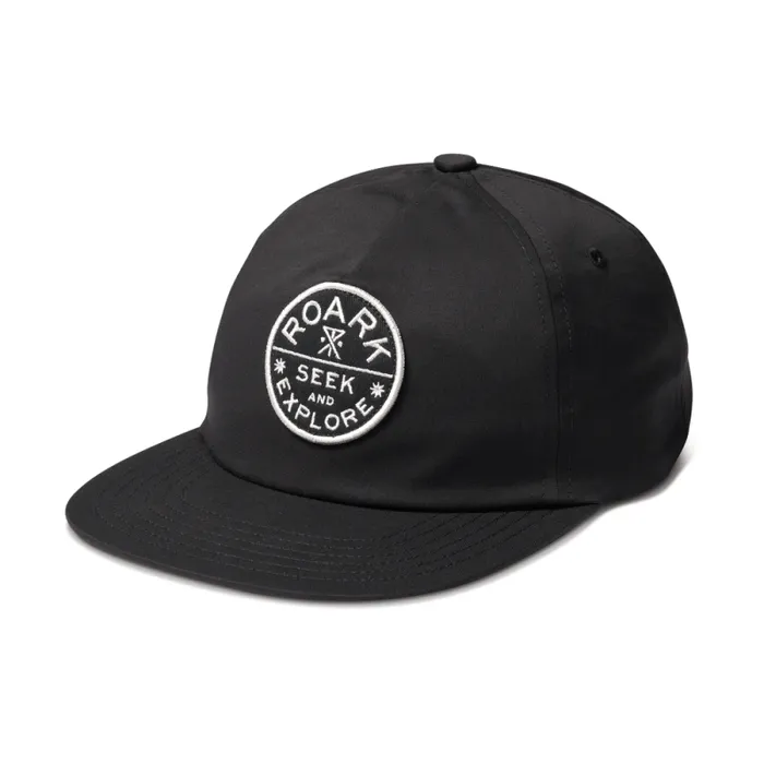 WomenMen Roark Hats Layover Strapback Hat Black