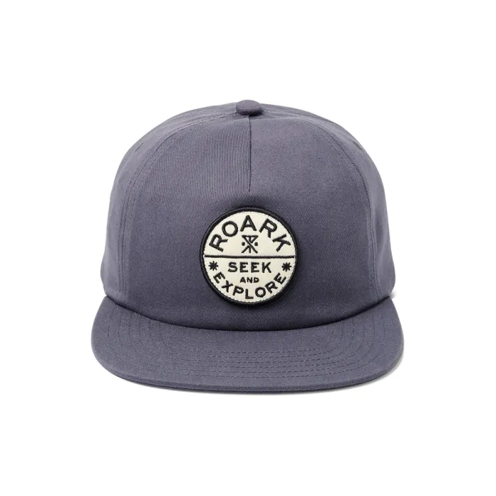 WomenMen Roark Hats Layover Strapback Hat Blue Grey