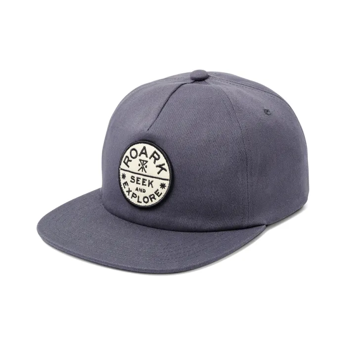 WomenMen Roark Hats Layover Strapback Hat Blue Grey