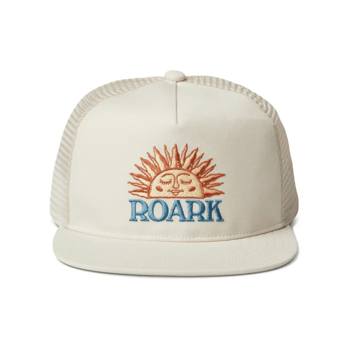 WomenMen Roark Hats Station Trucker Snapback Hat Bone