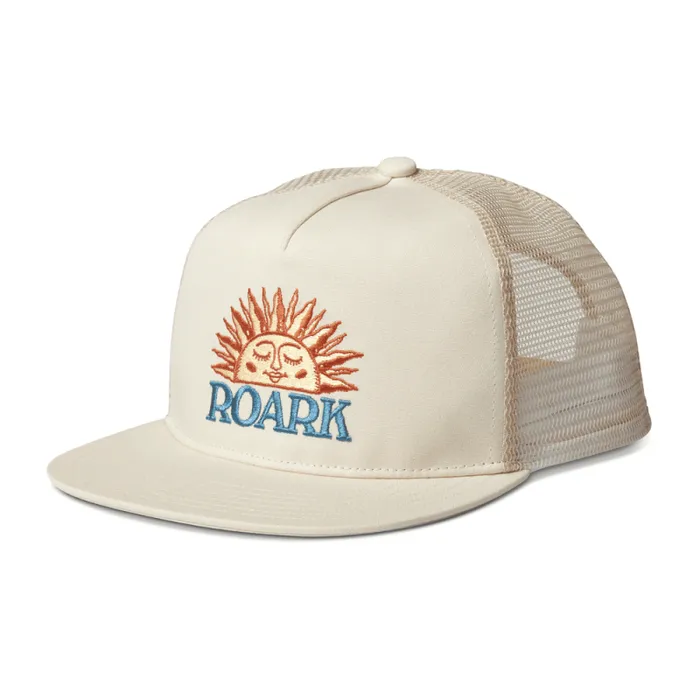 WomenMen Roark Hats Station Trucker Snapback Hat Bone