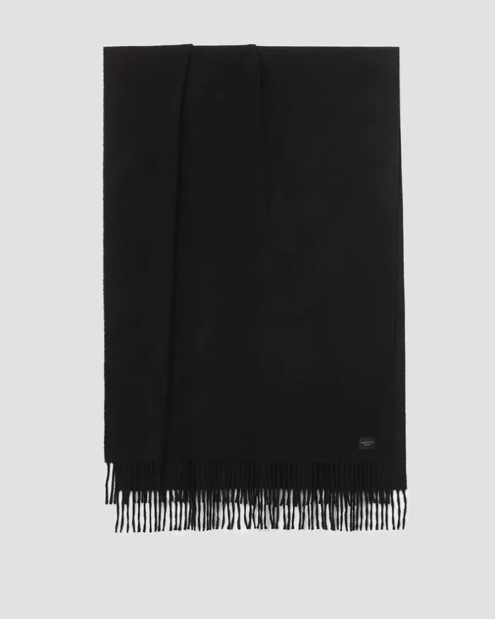 WomenMen Scarves 038 Ponchos Rag 038 Bone Addison Scarf Black
