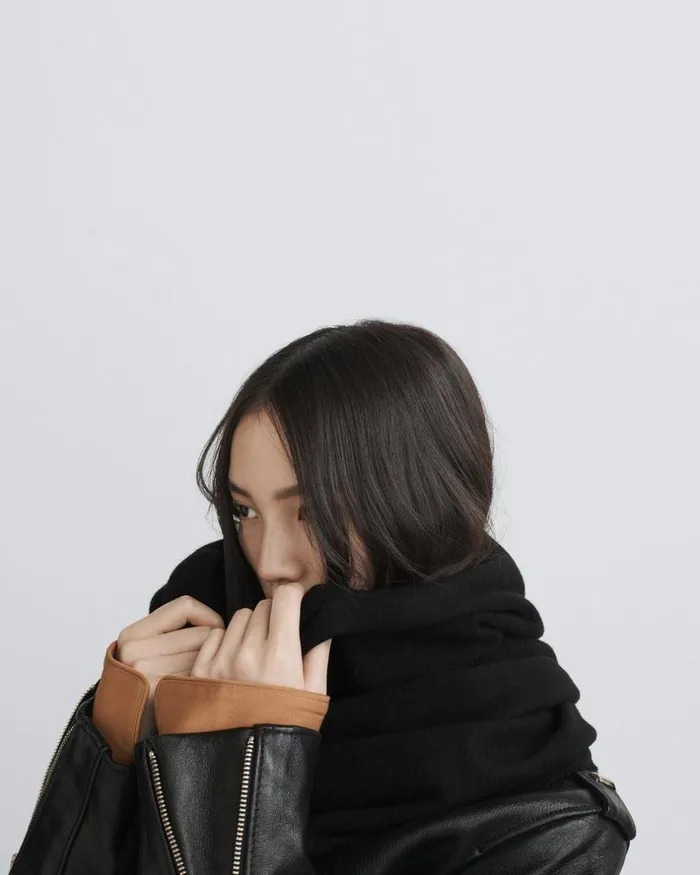 WomenMen Scarves 038 Ponchos Rag 038 Bone Addison Scarf Black