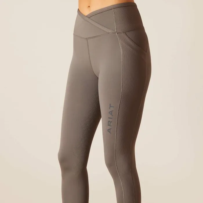 Women Pants and Shorts Ariat Eos Chic Half Grip Tight Plum Grey Women Pants and Shorts Ariat Eos Chic Half Grip Tight Plum Grey