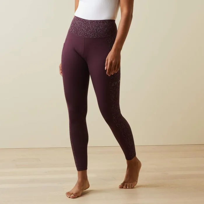 Women Pants and Shorts Ariat Eos Lumina Knee Patch Tight Mulberry
