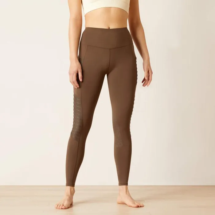 Women Pants and Shorts Ariat Eos Moto Knee Patch Tight Banyan Bark