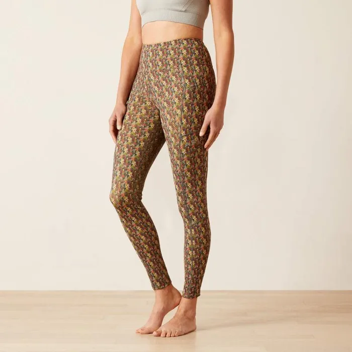 Women Pants and Shorts Ariat Eos Print Full Seat Tight Canteen Floral