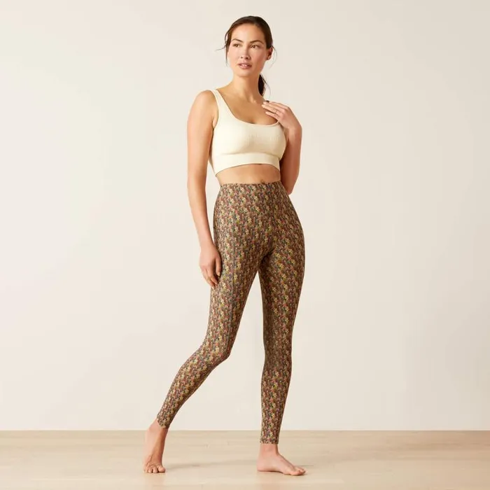 Women Pants and Shorts Ariat Eos Print Knee Patch Tight Canteen Floral Women Pants and Shorts Ariat Eos Print Knee Patch Tight Canteen Floral