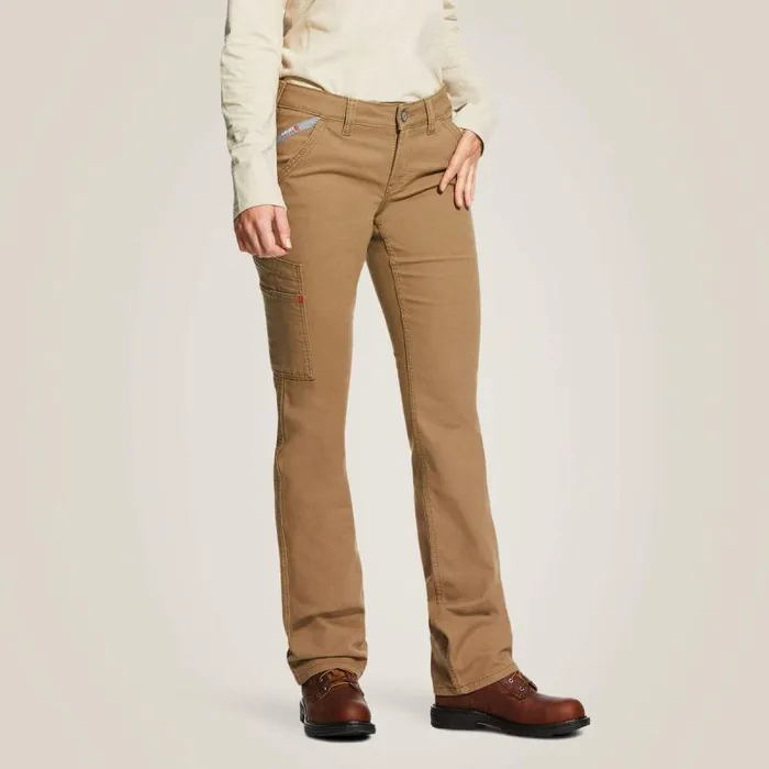 Women Pants and Shorts Ariat FR Stretch DuraLight Canvas Stackable Straight Leg Pant Field Khaki Women Pants and Shorts Ariat FR Stretch DuraLight Canvas Stackable Straight Leg Pant Field Khaki