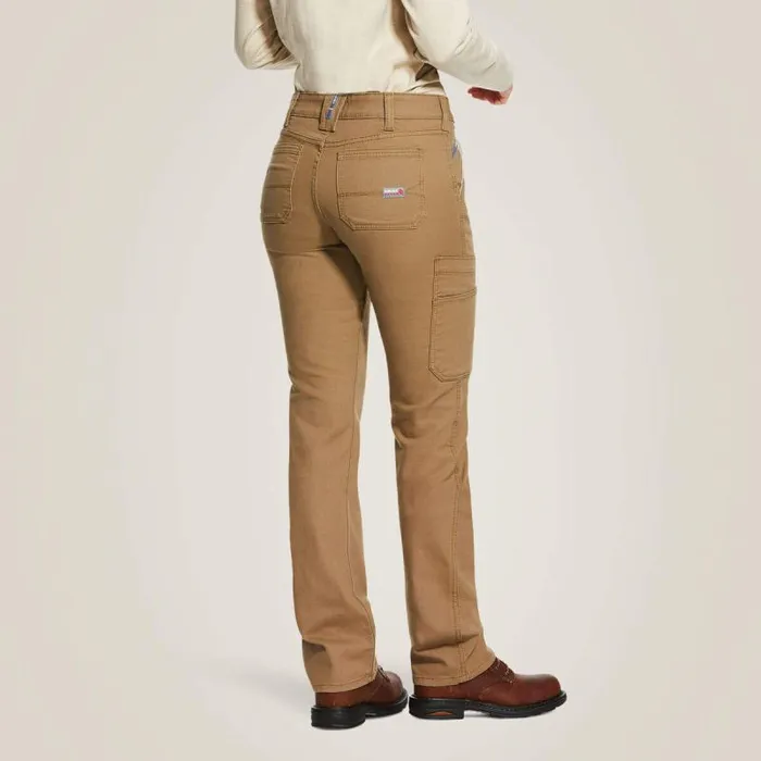 Women Pants and Shorts Ariat FR Stretch DuraLight Canvas Stackable Straight Leg Pant Field Khaki Women Pants and Shorts Ariat FR Stretch DuraLight Canvas Stackable Straight Leg Pant Field Khaki