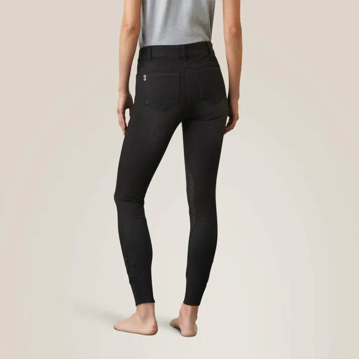 Women Pants and Shorts Ariat Halo B Denim Knee Patch Breech Black Rinse Women Pants and Shorts Ariat Halo B Denim Knee Patch Breech Black Rinse