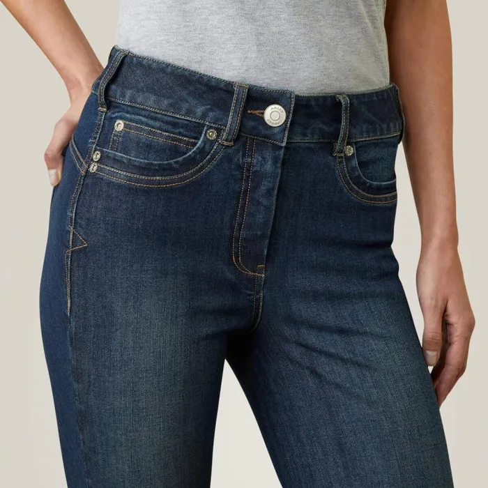 Women Pants and Shorts Ariat Halo Denim Knee Patch Breech Marine