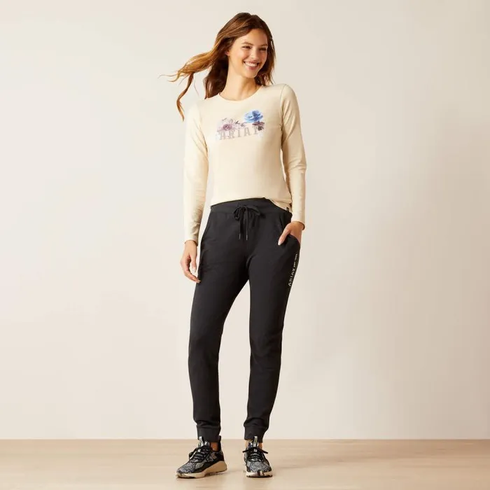Women Pants and Shorts Ariat Memento Jogger Charcoal Women Pants and Shorts Ariat Memento Jogger Charcoal