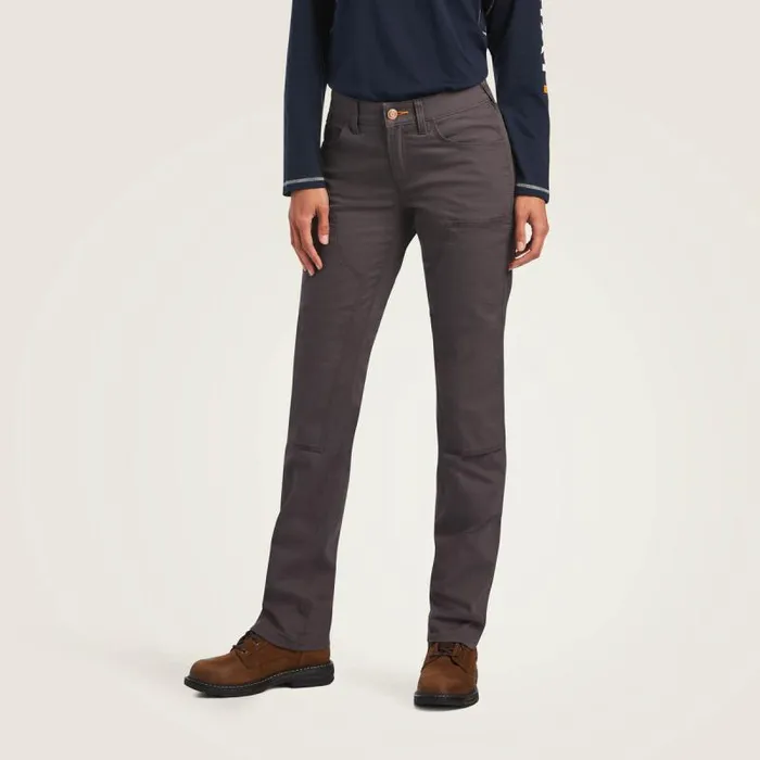 Women Pants and Shorts Ariat Rebar DuraStretch Made Tough Double Front Pant Rebar Grey