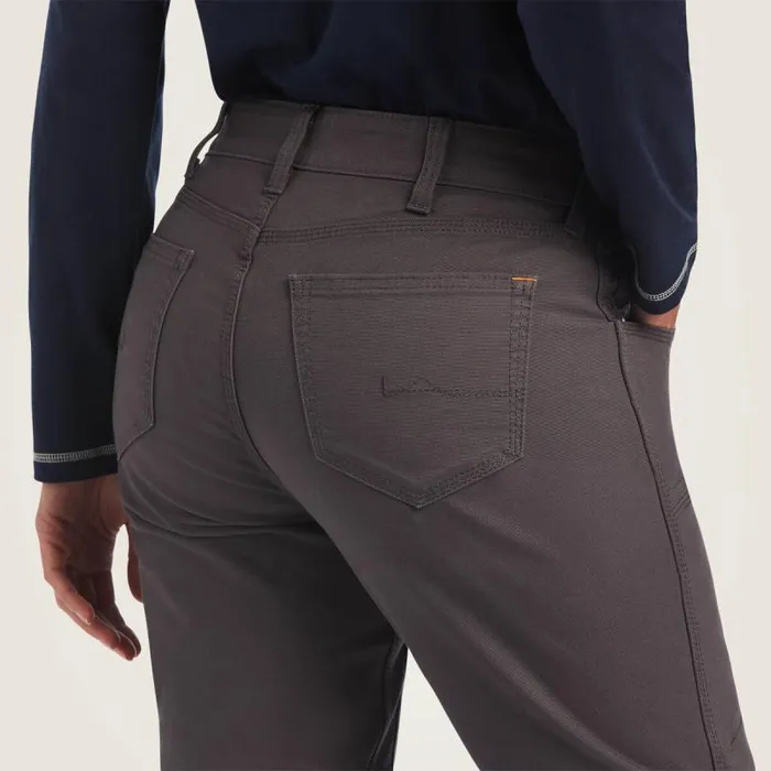 Women Pants and Shorts Ariat Rebar DuraStretch Made Tough Double Front Pant Rebar Grey Women Pants and Shorts Ariat Rebar DuraStretch Made Tough Double Front Pant Rebar Grey