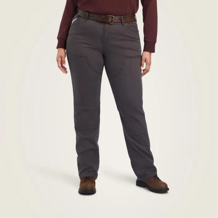 Women Pants and Shorts Ariat Rebar DuraStretch Made Tough Double Front Pant Rebar Grey Women Pants and Shorts Ariat Rebar DuraStretch Made Tough Double Front Pant Rebar Grey