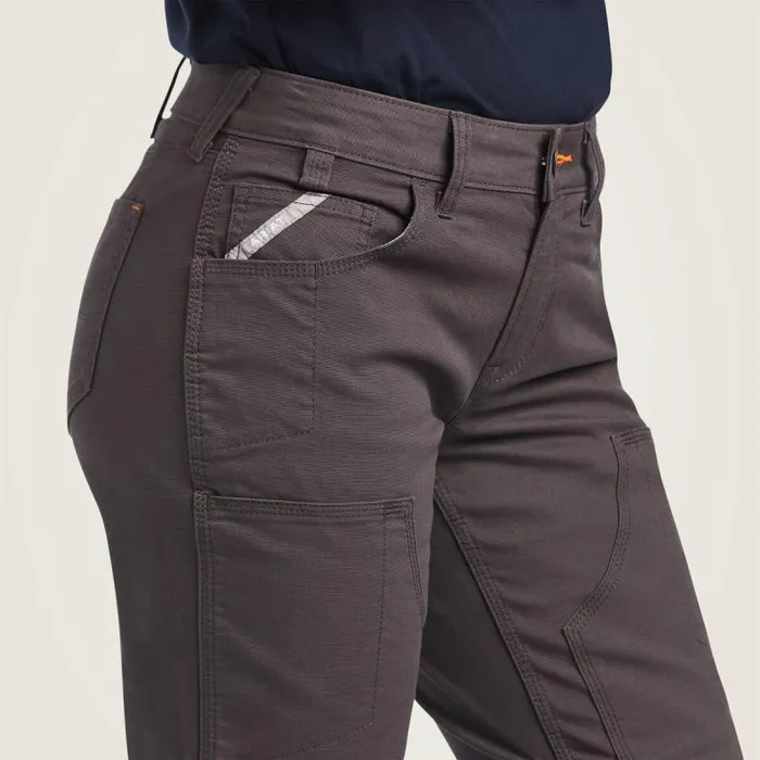 Women Pants and Shorts Ariat Rebar DuraStretch Made Tough Double Front Pant Rebar Grey Women Pants and Shorts Ariat Rebar DuraStretch Made Tough Double Front Pant Rebar Grey