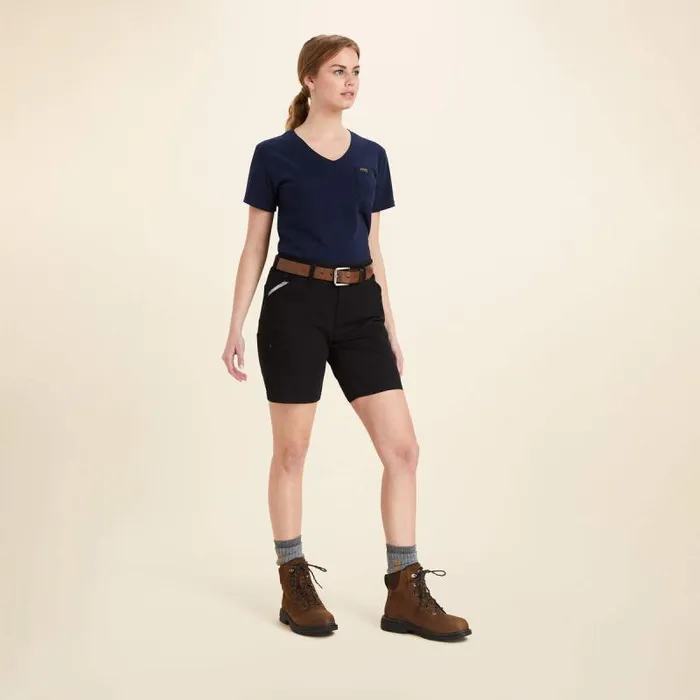 Women Pants and Shorts Ariat Rebar DuraStretch Made Tough Short Black Women Pants and Shorts Ariat Rebar DuraStretch Made Tough Short Black