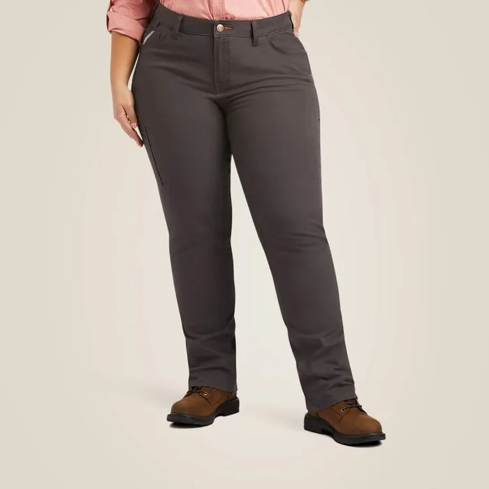 Women Pants and Shorts Ariat Rebar DuraStretch Made Tough Straight Leg Pant Rebar Grey Women Pants and Shorts Ariat Rebar DuraStretch Made Tough Straight Leg Pant Rebar Grey