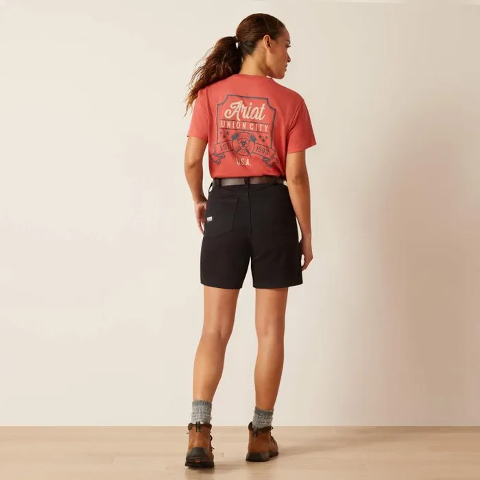 Women Pants and Shorts Ariat Rebar PR Made Tough 6034 Short Black Women Pants and Shorts Ariat Rebar PR Made Tough 6034 Short Black