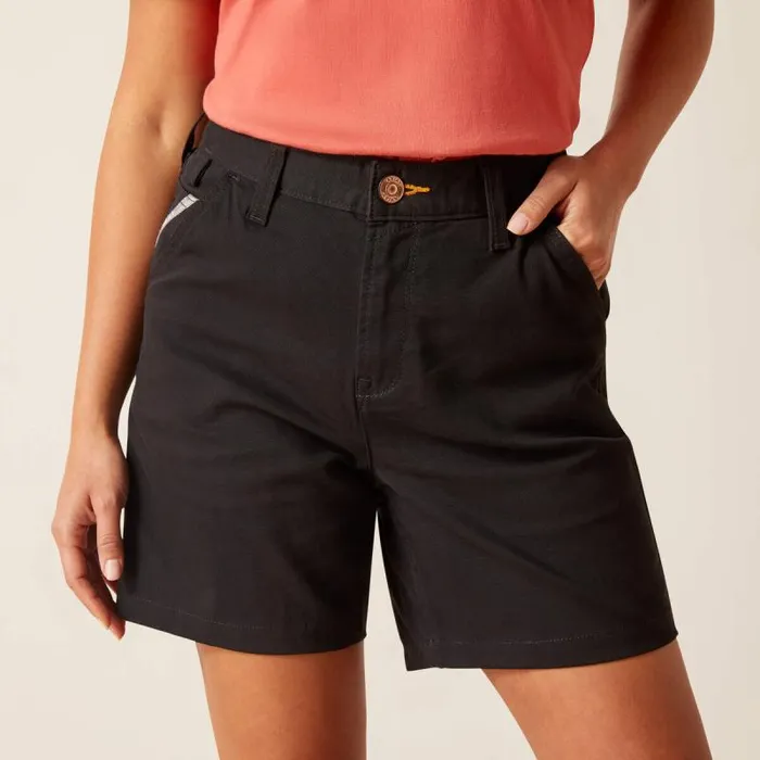 Women Pants and Shorts Ariat Rebar PR Made Tough 6034 Short Black Women Pants and Shorts Ariat Rebar PR Made Tough 6034 Short Black