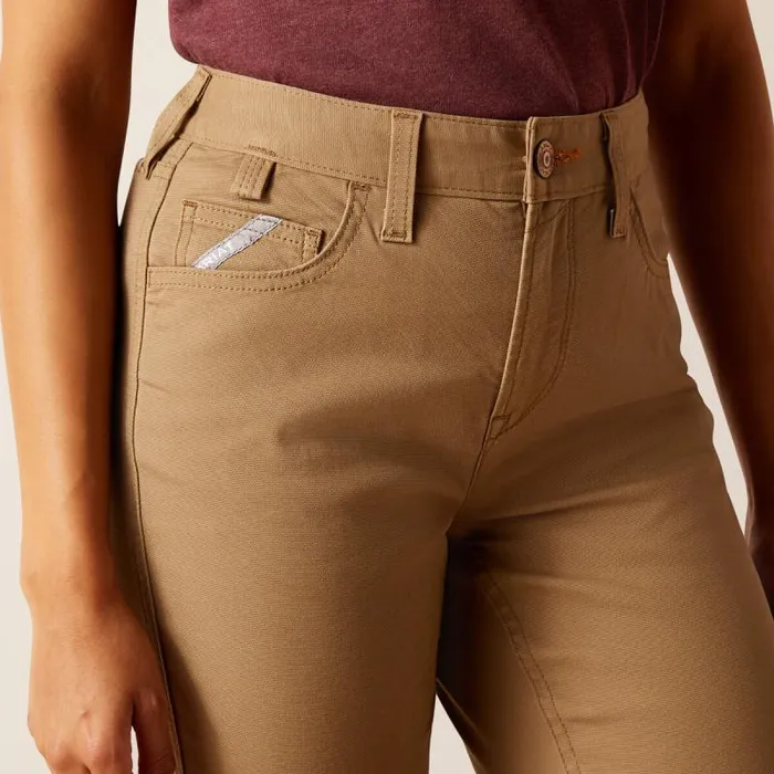 Women Pants and Shorts Ariat Rebar PR Made Tough Straight Pant Field Khaki Women Pants and Shorts Ariat Rebar PR Made Tough Straight Pant Field Khaki
