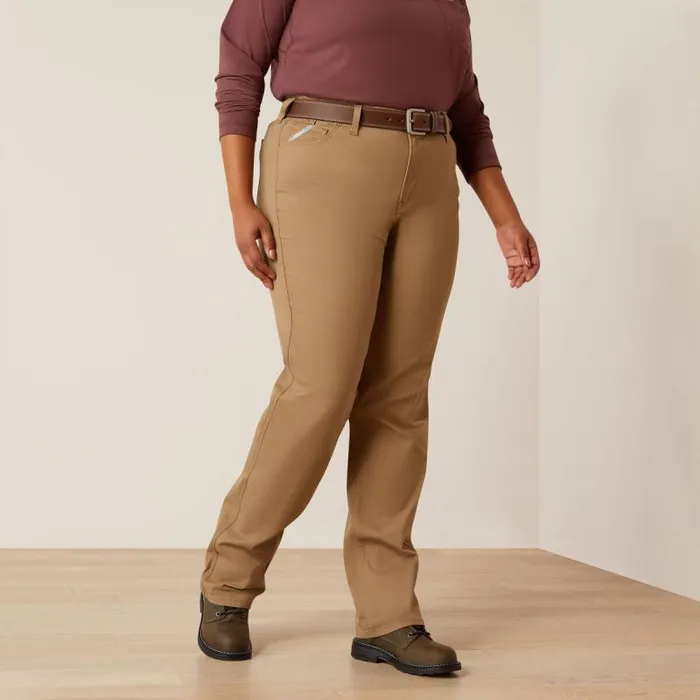 Women Pants and Shorts Ariat Rebar PR Made Tough Straight Pant Field Khaki Women Pants and Shorts Ariat Rebar PR Made Tough Straight Pant Field Khaki