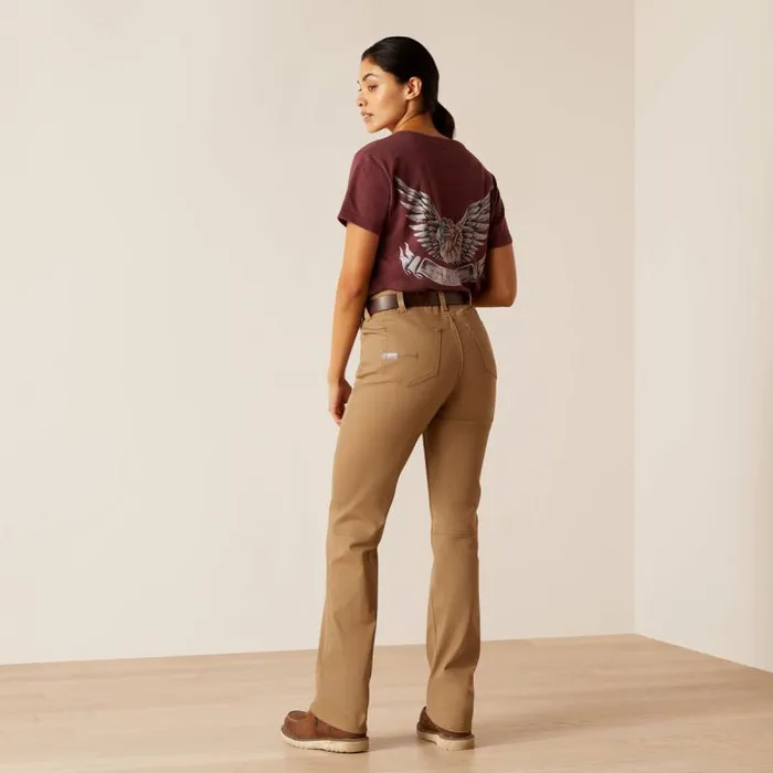 Women Pants and Shorts Ariat Rebar PR Made Tough Straight Pant Field Khaki Women Pants and Shorts Ariat Rebar PR Made Tough Straight Pant Field Khaki