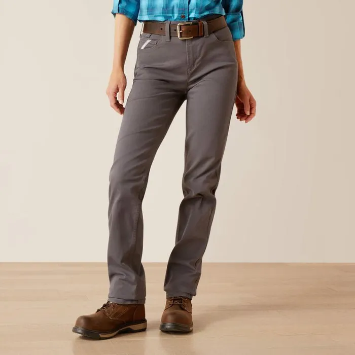 Women Pants and Shorts Ariat Rebar PR Made Tough Straight Pant Rebar Grey