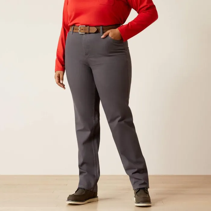 Women Pants and Shorts Ariat Rebar PR Made Tough Straight Pant Rebar Grey Women Pants and Shorts Ariat Rebar PR Made Tough Straight Pant Rebar Grey