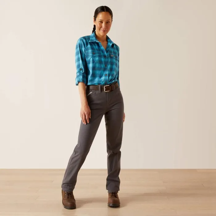 Women Pants and Shorts Ariat Rebar PR Made Tough Straight Pant Rebar Grey Women Pants and Shorts Ariat Rebar PR Made Tough Straight Pant Rebar Grey