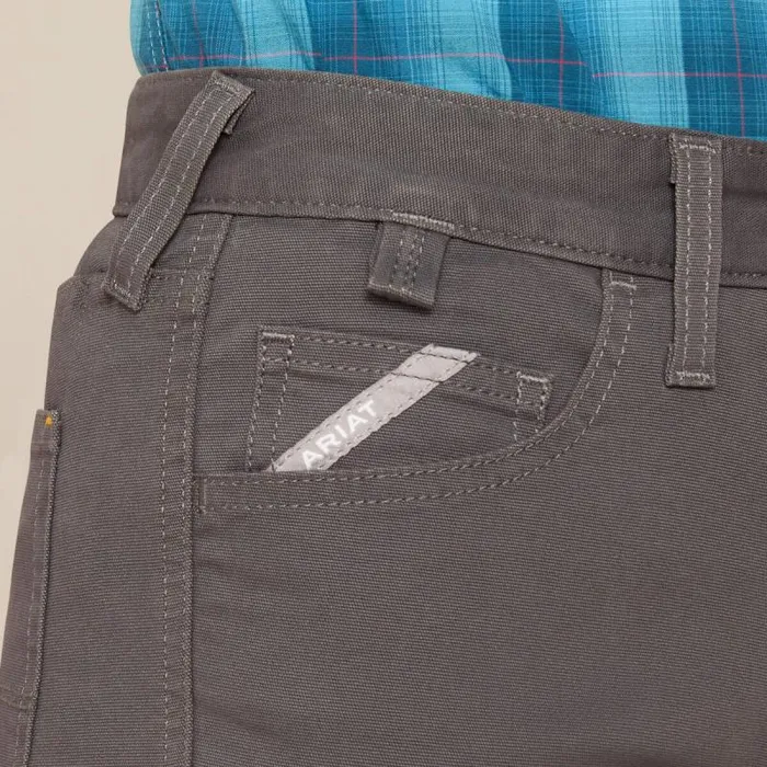 Women Pants and Shorts Ariat Rebar PR Made Tough Straight Pant Rebar Grey Women Pants and Shorts Ariat Rebar PR Made Tough Straight Pant Rebar Grey