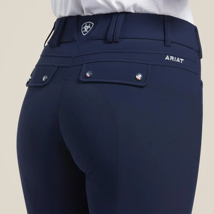 Women Pants and Shorts Ariat Tri Factor Grip Knee Patch Breech Navy