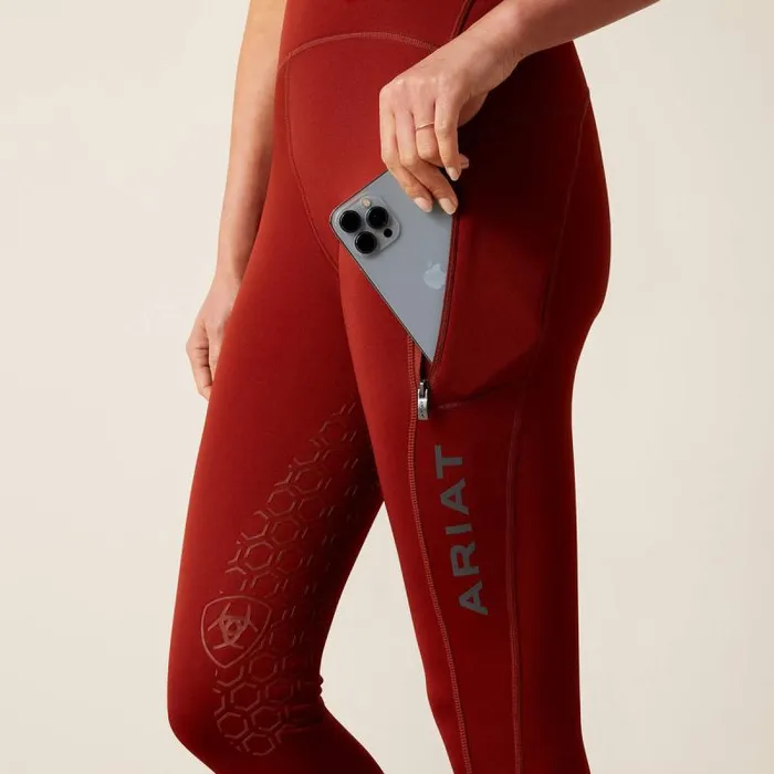 Women Pants and Shorts Ariat Venture Thermal Half Grip Tight Fired Brick Women Pants and Shorts Ariat Venture Thermal Half Grip Tight Fired Brick
